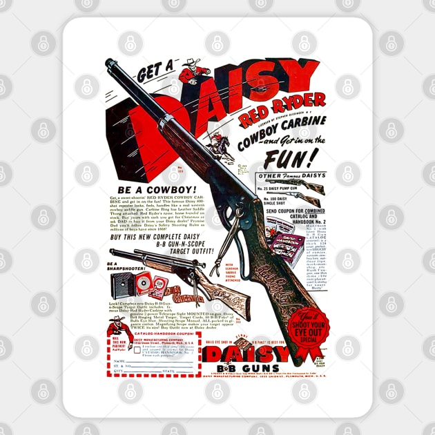 You'll Shoot Your Eye Out Christmas Ralphie Quote Sticker by Joaddo